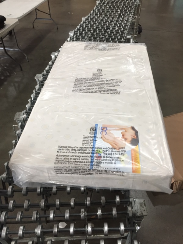 Photo 1 of Delta Children Twinkle Stars Fiber Core Crib and Toddler Mattress | Waterproof | Lightweight | GREENGUARD Gold Certified (Natural/Non-Toxic)