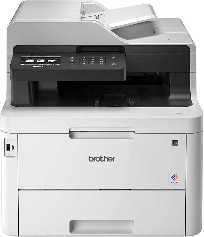 Photo 1 of Brother MFC-L3770CDW Compact Wireless Digital Color All-in-One Printer with NFC, 3.7” Color Touchscreen, Automatic Document Feeder, Wireless and Duplex Printing and Scanning
