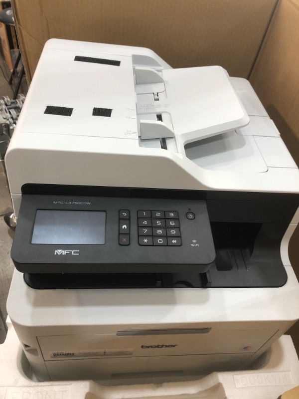 Photo 2 of Brother MFC-L3770CDW Compact Wireless Digital Color All-in-One Printer with NFC, 3.7” Color Touchscreen, Automatic Document Feeder, Wireless and Duplex Printing and Scanning
