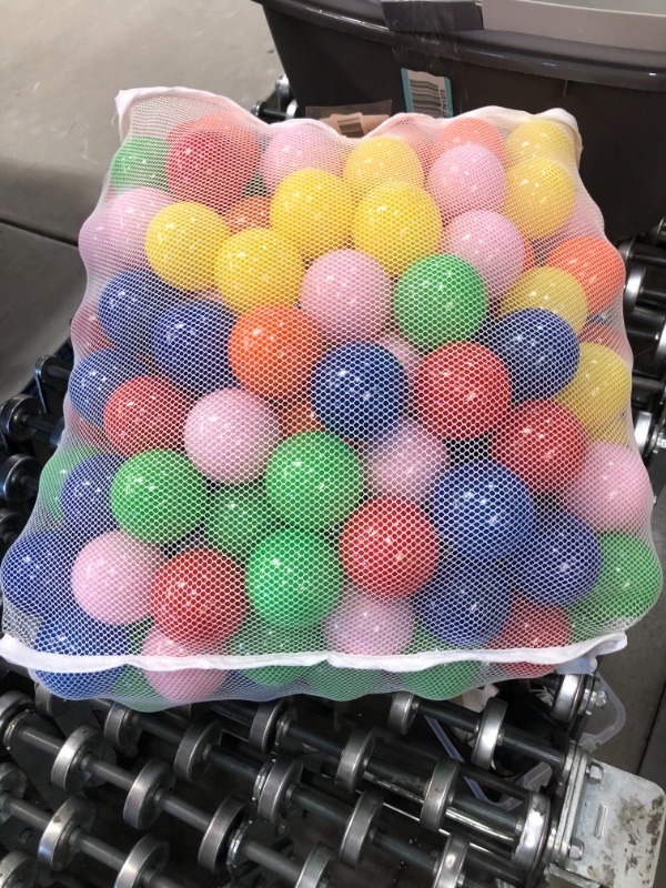 Photo 2 of Ball Pit Balls for Kids, Plastic Refill Balls, 200 Pack, Phthalate and BPA Free, Includes a Reusable Storage Bag with Zipper, Great Gift for Toddlers and Kids
