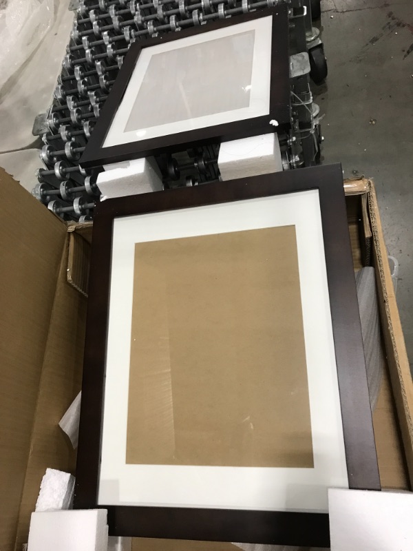 Photo 1 of 2 brown wood picture frames 16.5 x 20.5 inches.