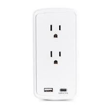 Photo 1 of 2-Outlet Surge Protector USB-A USB-C Wall Tap
