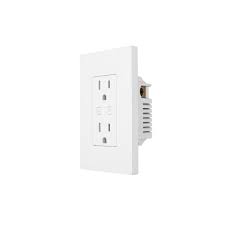 Photo 1 of 15 Amp 120-Volt Smart Hubspace Tamper Resistant Duplex Outlet Wi-Fi and Bluetooth Enabled, White
