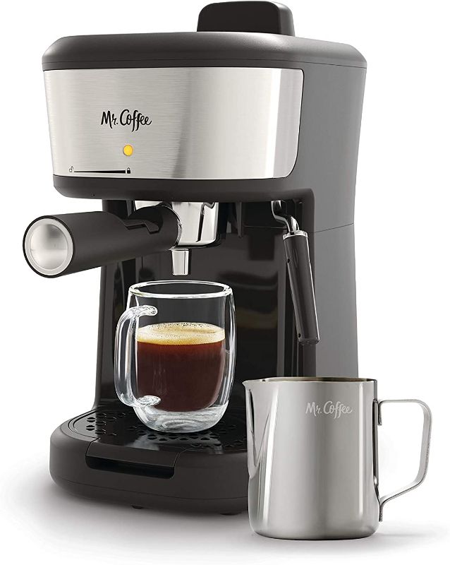 Photo 1 of Mr. Coffee Steam Espresso Cappuccino and Latte Maker, One Size, Black
