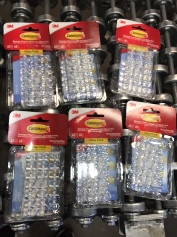 Photo 2 of 6 SET OF-Clear Decorating Clips Value Pack (40 Hooks, 48 Strips)
SOLD AS IS NO RETURNS