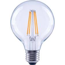 Photo 1 of 100-Watt Equivalent G25 Dimmable Globe Clear Glass Filament LED Vintage Edison Light Bulb Bright White (4 3-Pack)
