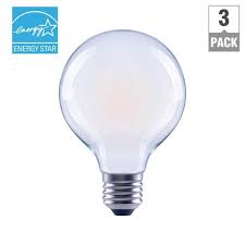 Photo 1 of 40-Watt Equivalent G25 Globe Dimmable ENERGY STAR Filament LED Vintage Edison Light Bulb Soft White (4 3-Pack)
