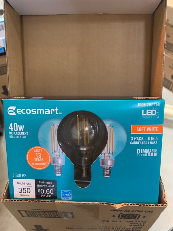 Photo 2 of 40-Watt Equivalent G16.5 ENERGY STAR and CEC Title20 Dimmable LED Light Bulb in Bright White (4 3-Pack)
