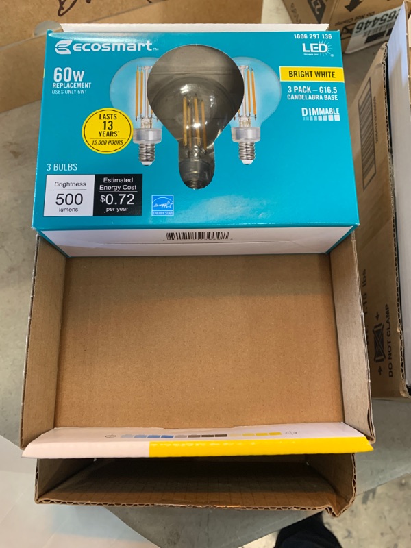 Photo 2 of 60-Watt Equivalent G16.5 ENERGY STAR and CEC Title 20 Dimmable Filament LED Light Bulb Bright White 3000K (4 3-Pack)
