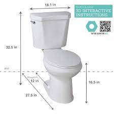 Photo 1 of 2-Piece 1.28 GPF High Efficiency Single Flush Round Toilet in White
