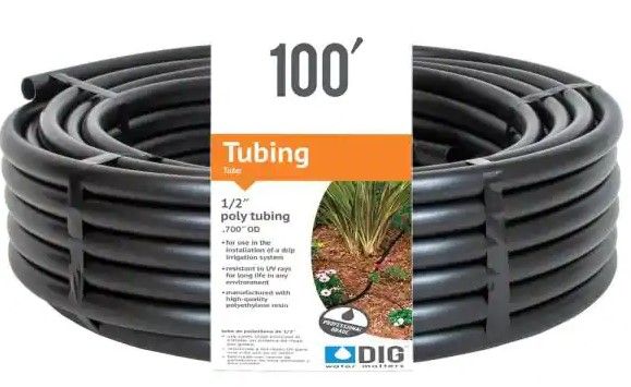 Photo 1 of 1/2 in. (0.700 O.D.) x 100 ft. Poly Drip Tubing
