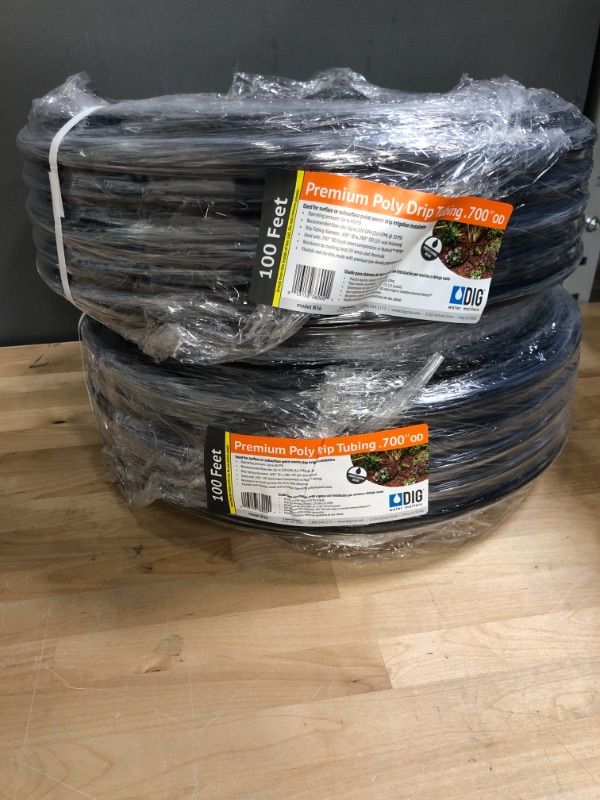 Photo 1 of 1/2 in. (0.700 O.D.) x 100 ft. Poly Drip Tubing
2 rolls