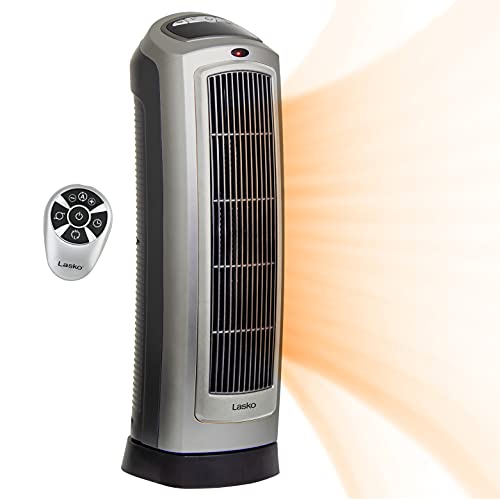 Photo 1 of Lasko 755320 Ceramic Space Tower Heater, 8.5?L x 7.25?W x 23?H, Silver
