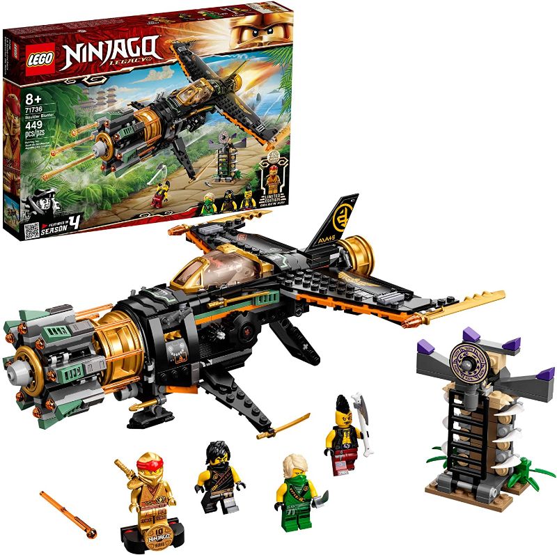 Photo 1 of LEGO NINJAGO Legacy Boulder Blaster 71736 Airplane Toy Featuring Collectible Figurines, New 2021 (449 Pieces)
