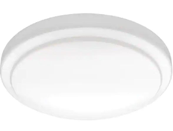 Photo 1 of 12 in. Round LED Flush Mount Light Pantry Laundry Closet Light 1000 Lumens Dimmable 4000K Bright White