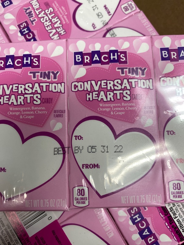 Photo 3 of Brach's 5-Pack 3.75 oz Tiny Conversation Hearts Boxes (24 PACKS) 
