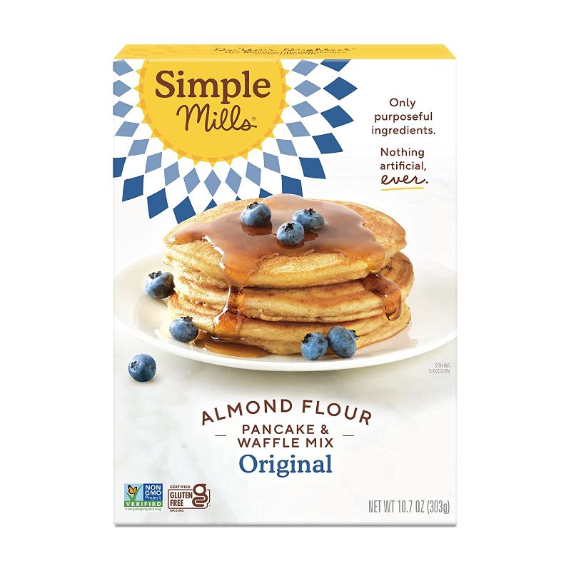 Photo 1 of **** NON REFUNDABLE****Simple Mills Almond Flour Pancake Mix & Waffle Mix, Gluten Free, Made with whole foods, (Packaging May Vary), 10.7 Ounce (Pack of 1)
4 packs