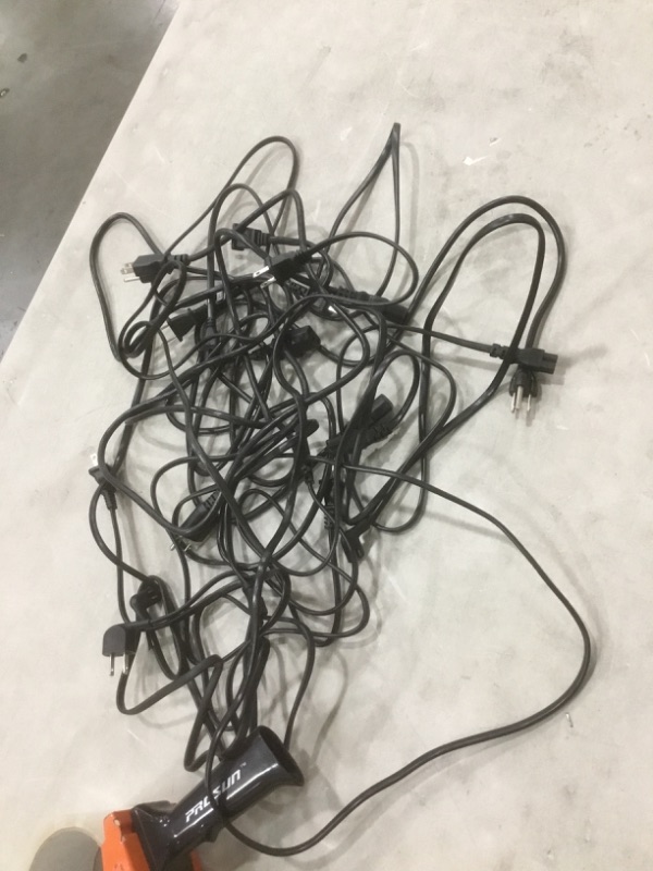 Photo 1 of Bundle of 10 assorted TV and monitor power cords, sold as is, no refunds
