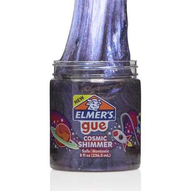 Photo 1 of Elmer's Gue Pre Made Slime, Cosmic Shimmer Glitter Slime, 2 Count
