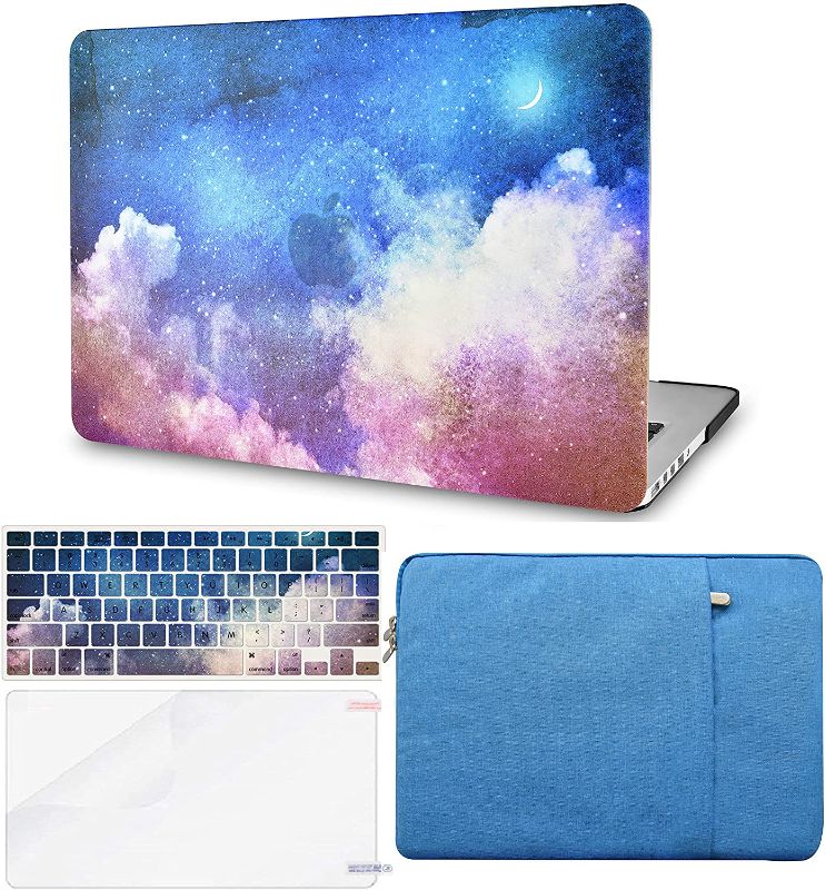 Photo 1 of KECC Compatible with MacBook Air 13 inch Case 2020 2019 2018 Release A1932 + Touch ID Protective Plastic Hard Shell + Keyboard Cover + Sleeve + Screen Protector (Night Sky 2)
