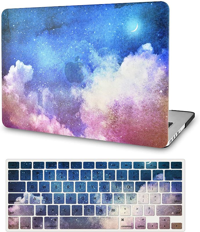 Photo 1 of KECC Compatible with MacBook Air 13 inch Case 2020 2019 2018 Release A1932 Retina Display + Touch ID Protective Plastic Hard Shell + Keyboard Cover (Night Sky 2)
