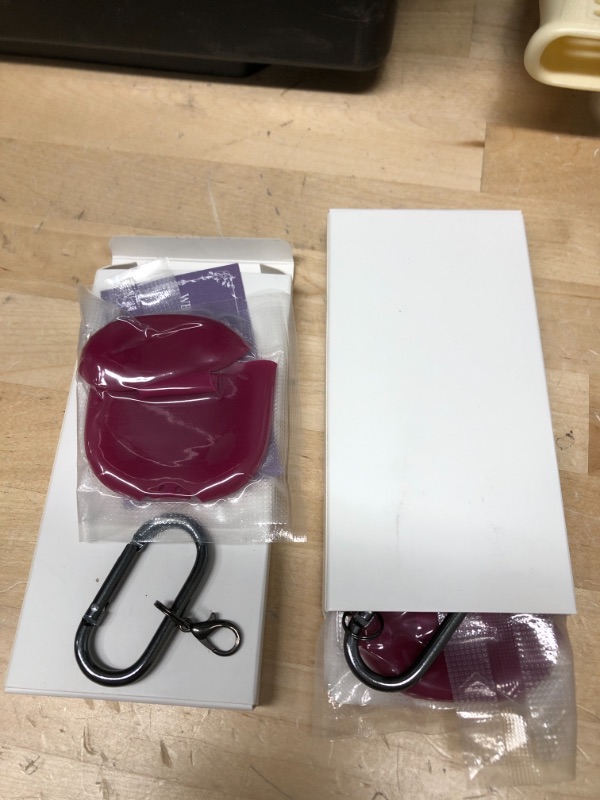 Photo 1 of TWO PACK: Airpods Case, BELONGME Airpods Silicone Case Cover with Keychain, 360°Protective AirPods Accessories Kits Shockproof Airpods Case Compatible with Apple Airpods 2 &1 (Front LED Visible) (Color is slightly different than stock image)
