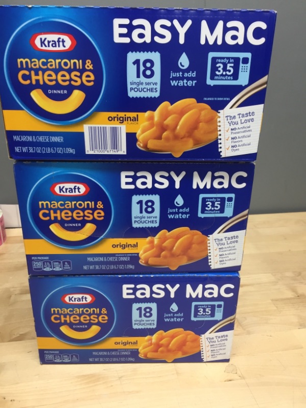 Photo 2 of Kraft Easy Mac Original Macaroni & Cheese Microwavable Dinner (54 ct Packets)
