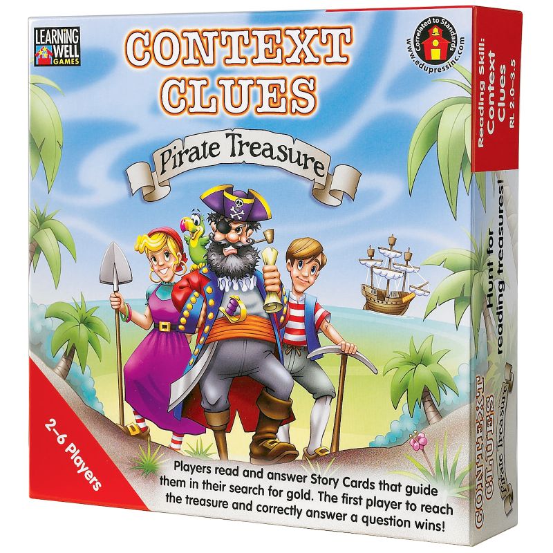 Photo 1 of Edupress Learning Well Context Clues: Pirate Treasure Games, Level 2.0-3.5 | Quill
