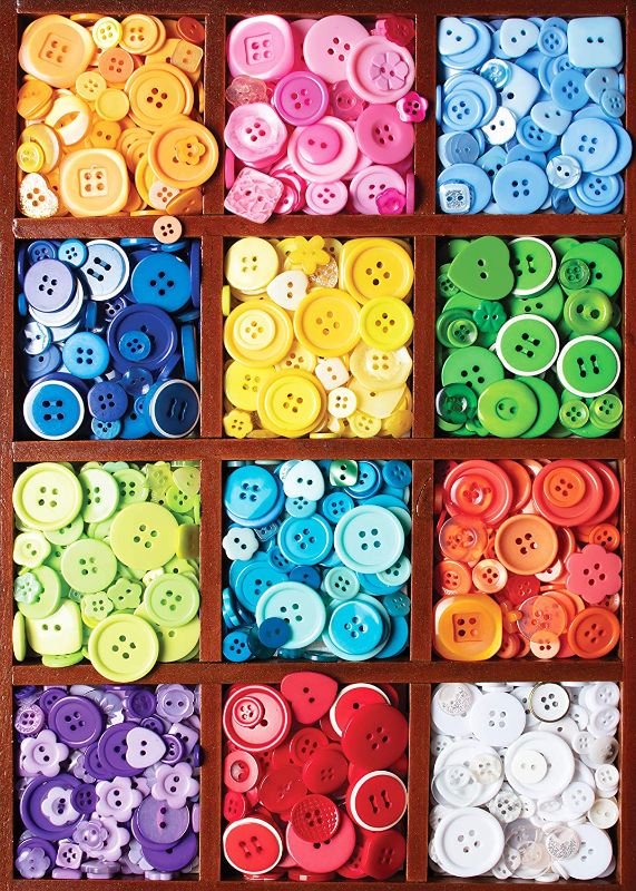 Photo 1 of Box of Buttons 1000 Piece Jigsaw Puzzle by Colorcraft
