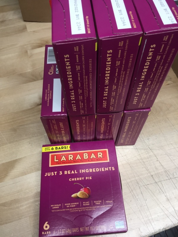 Photo 2 of ****NON-REFUNDABLE****
BEST BY DATE 1/14/2022
8 BOXES OF Larabar Cherry Pie Fruit & Nut bar, 6Count
