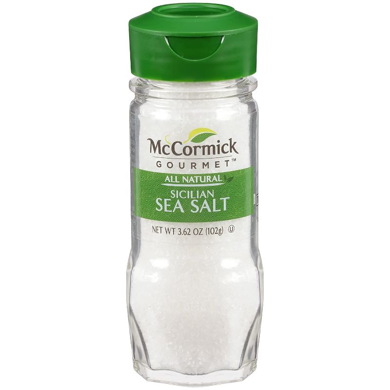Photo 1 of ***NON-REFUNDABLE****
BEST BY DATE 3/09/2022
McCormick Gourmet All Natural Sicilian Sea Salt, 3.62 oz (4 BOTTLES)
