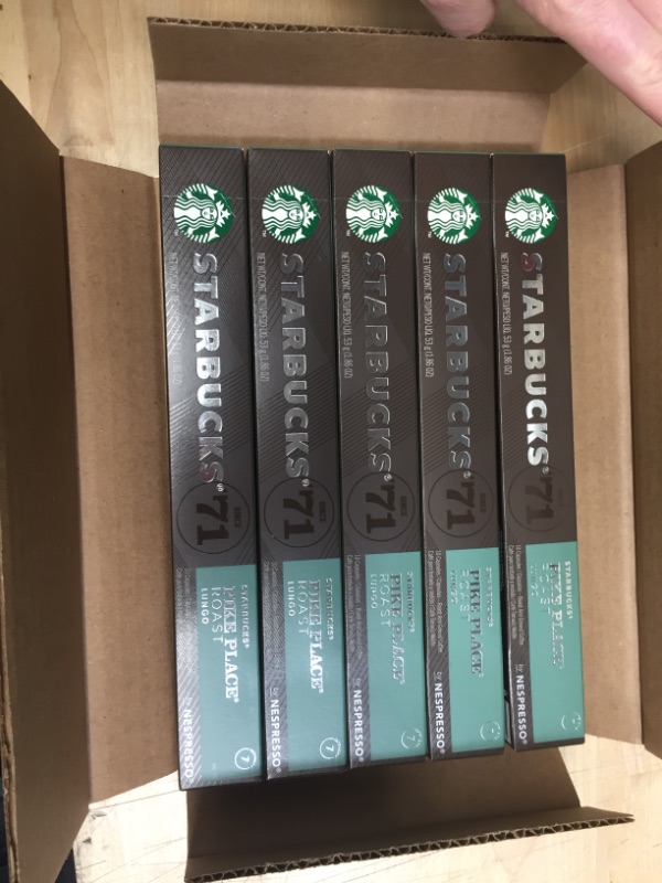 Photo 2 of ***NON-REFUNDABLE***
BEST BY DATE 1/26/2022
Starbucks by Nespresso, Pike Place Roast Lungo (50-count single serve capsules) 5 pack of 10 capsules
