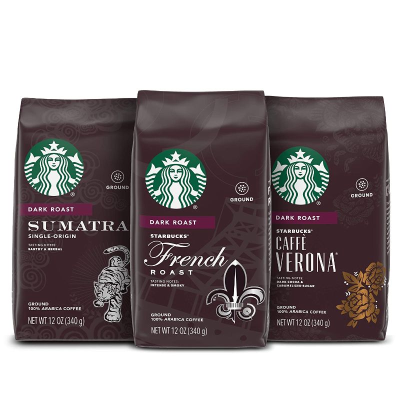 Photo 1 of ****NON-REFUNDABALE****
BEST BY DATE 01/25/2022
Starbucks Dark Roast Ground Coffee — Variety Pack — 6 bags (12 oz. each)
