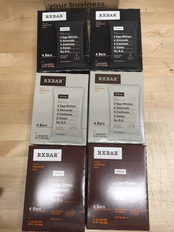 Photo 1 of ***NON-REFUNDABLE***
BEST BY DATE 9/2021
RXBAR, Chocolate Variety Pack 2.0, Protein Bar, High Protein Snack, Gluten Free, 1.83 oz, Pack of 24
