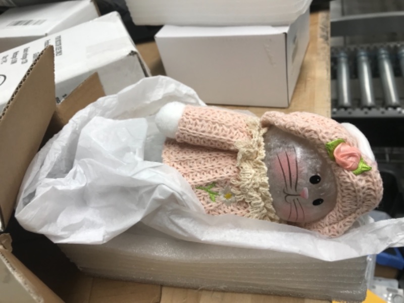 Photo 1 of **SET OF 2**
Lighted Glass Cute Rabbit Bunny Night Lamp, Desk Tabletop Lamps Lights with Fabric Hat&Top for Easter Xmas Holidays Home Décor

