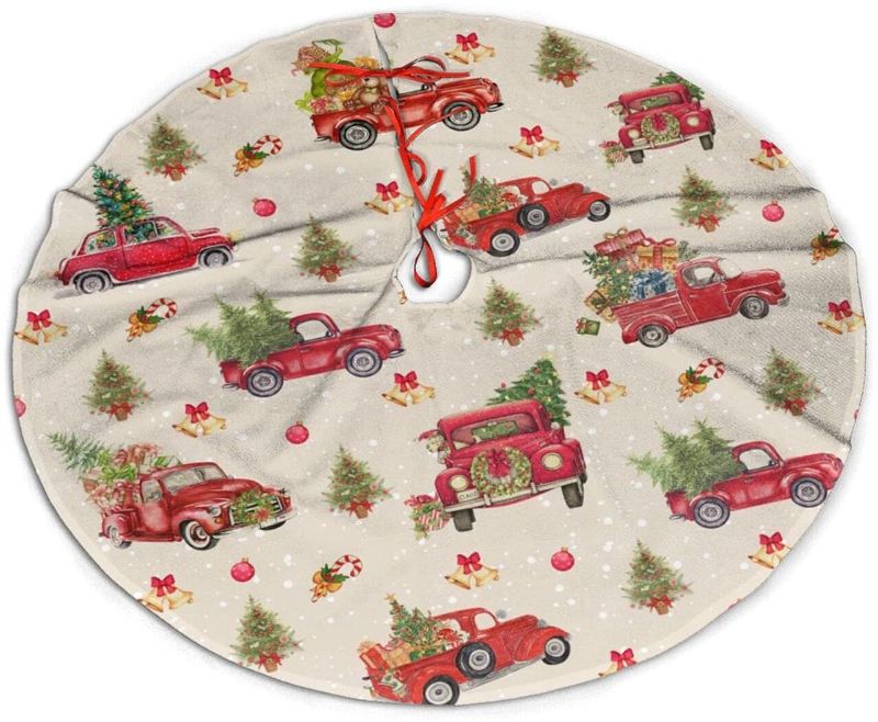 Photo 1 of **SET OF 3**
IABVLIMQ 36In Christmas Tree Skirt, Xmas Red Truck Tree Holiday Tree Decoration for Christmas New Year Decoration Ornaments, 36In
