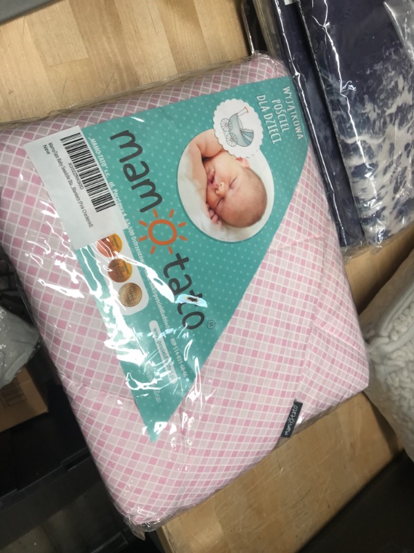 Photo 2 of MamoTato Baby Swaddle Blankets | Newborn Essentials Must Have from 0-6 Months | Receiving Blankets for Baby Girls and Baby Boys | with a Very Good Fastening | Receiving Blankets (Pink Checkered)
