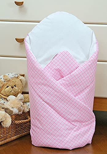 Photo 1 of MamoTato Baby Swaddle Blankets | Newborn Essentials Must Have from 0-6 Months | Receiving Blankets for Baby Girls and Baby Boys | with a Very Good Fastening | Receiving Blankets (Pink Checkered)
