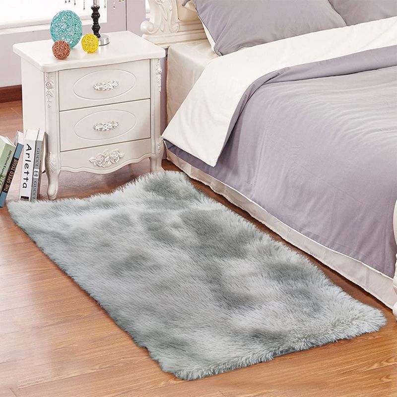 Photo 1 of **set of 2**
Sweedor Cozy Furry Rugs (Grey, Rectangle 1.6' x 2.6')
