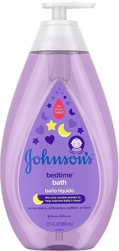 Photo 1 of **SET OF 2**
Johnson's Bedtime Baby Bath with Soothing NaturalCalm Aromas, Hypoallergenic & Tear-Free Liquid Baby Bath Formula, No Parabens, Sulfates, Dyes, or Phthalates, 27.1 fl. oz
