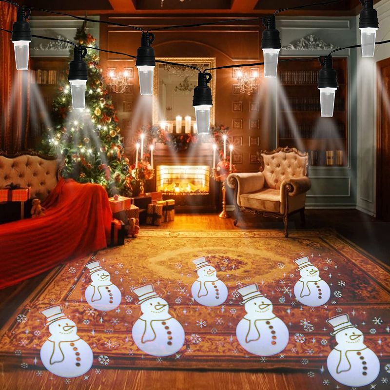 Photo 1 of **SET OF 2**
Vigdur Christmas Decorative String Lights - 31.4FT Christmas Projector Lights String with 10LED Snowman Projection Plug in for Xmas Indoor Outdoor Patio Yard Bedroom Holiday Decor
