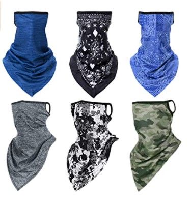 Photo 1 of **PACK OF 2**
Face Cover Scarf with Ear Loops Balaclava Bandana Neck Gaiter Head Wrap Headwear
