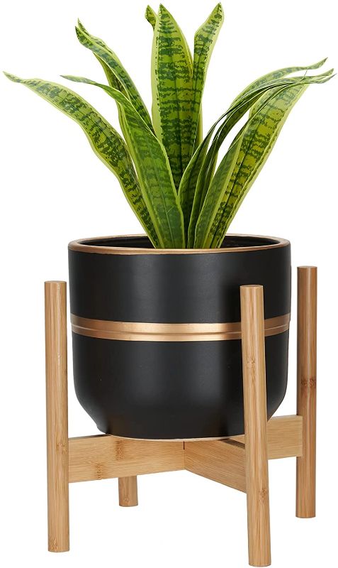 Photo 1 of **SET OF 2**
Lettimi Plant Stand Flower Pot Holder Indoor Bamboo Mid Century Modern Plant Holder Display Rack for House Plants, Home Decor
