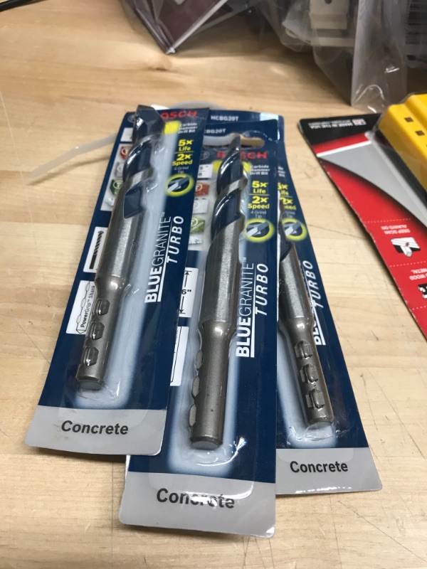 Photo 2 of **PACK OF 4**
5/8 in. x 4 in. x 6 in. BlueGranite Turbo Carbide Hammer Drill Bit for Concrete, Stone, and Masonry Drilling
