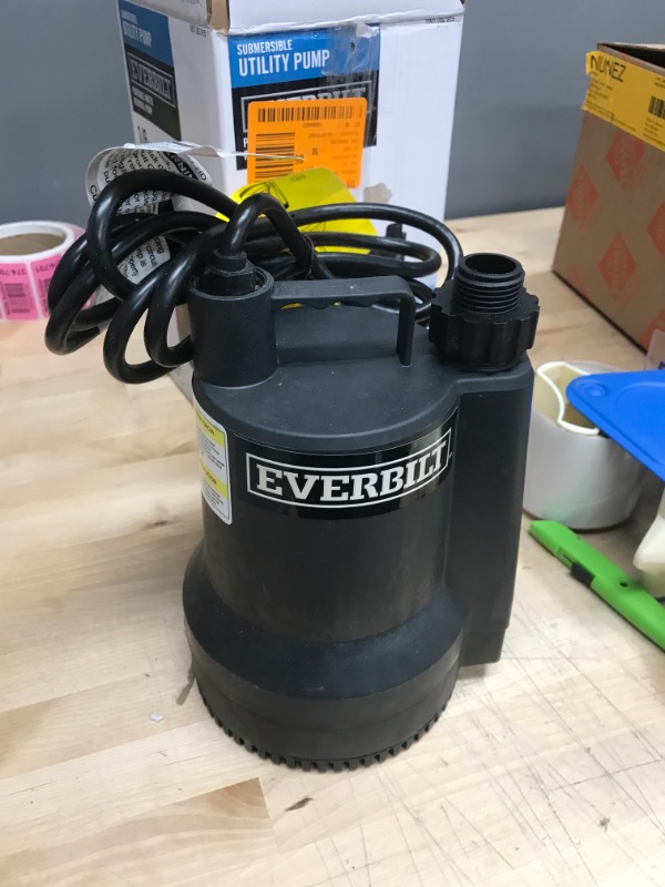 Photo 2 of 1/6 HP Plastic Submersible Utility Pump
