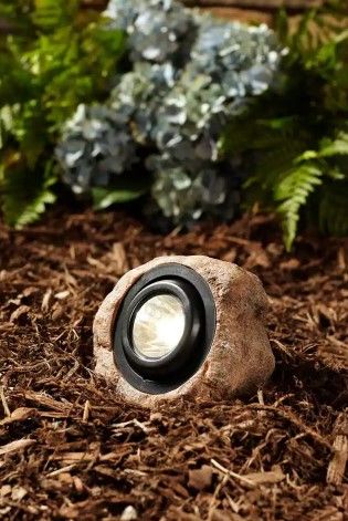 Photo 1 of 1-Light Solar Outdoor Integrated LED 3000K 30-Lumens Rock Spot Light
