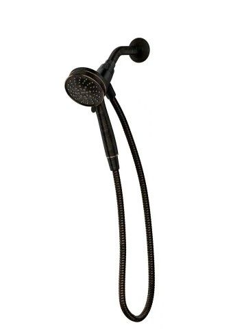 Photo 1 of **INCOMPLETE**
Attract with Magnetix 6-Spray 3.75 in. Single Wall Mount Handheld Adjustable Shower Head in Mediterranean Bronze
