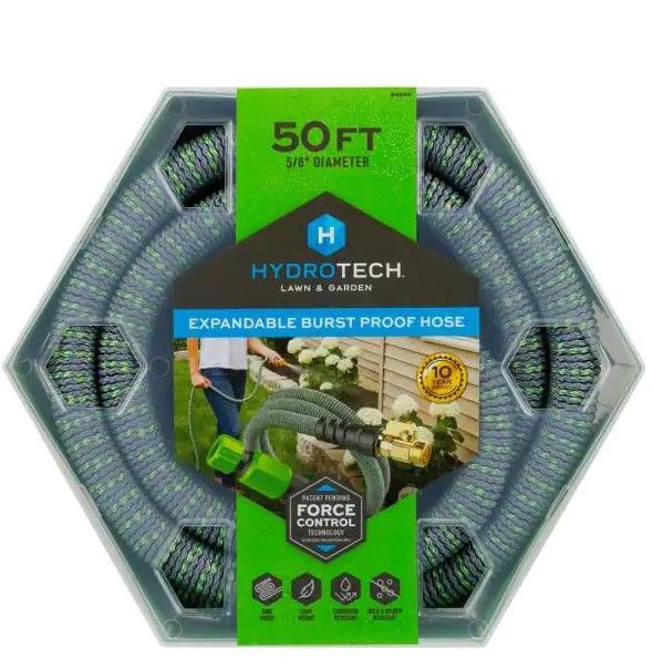 Photo 1 of 
Hydrotech
5/8 in. Dia. x 50 ft. Burst Proof Expandable Garden Water Hose
