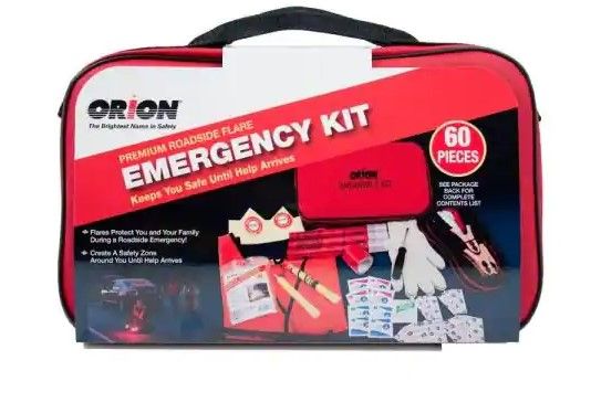 Photo 1 of 
Orion Safety Products
Premium Flare Emergency Kit (60-Piece)