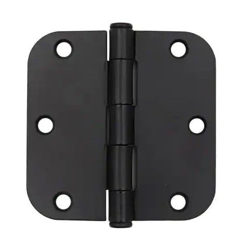 Photo 1 of 
Everbilt
3-1/2 in. x 5/8 in. Radius Matte Black Door Hinge Value Pack (48-Pack)